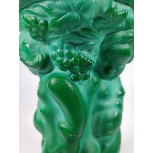 František Pazourek Malachite Antique Vase 1930s For Sale - Image 6 of 7