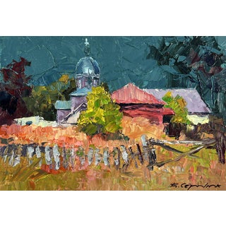 Oil Painting Churchyard Serdyuk Boris Petrovich For Sale