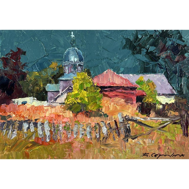 Oil Painting Churchyard Serdyuk Boris Petrovich For Sale