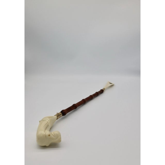 Italian Vintage Italian Dog Head Shoe Horn For Sale - Image 3 of 8