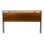 Mid-Century Walnut Headboard, Full Size, Sculptural Upper Detail For Sale