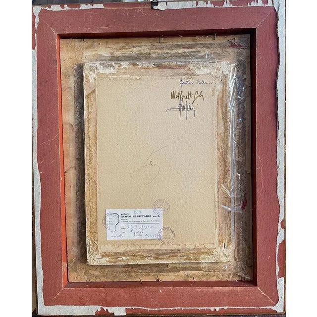 Mino Maccari, Figure Study, 20th Century, Watercolor, Framed For Sale - Image 7 of 9