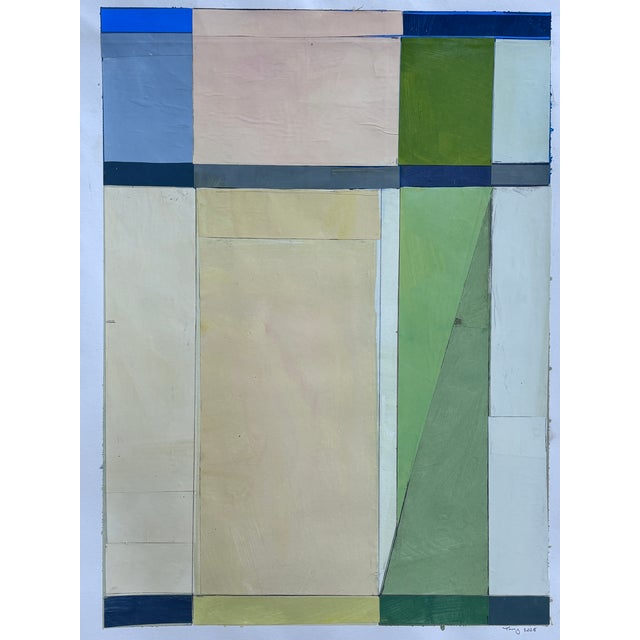 Brighten up your room with a new piece in the lake series, a contemporary painting and collage on heavy archival...