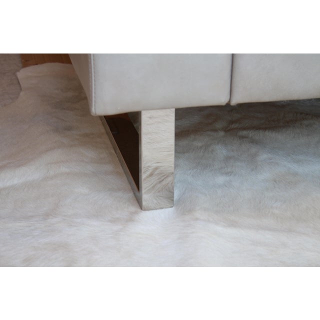 Mid-Century Modern Style Leather Sofa For Sale In Los Angeles - Image 6 of 8