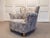 1940s Vintage Danish Wingback Chair with Jacquard Fabric, 1940s For Sale - Image 5 of 13