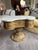 Stone Vintage French Provincial Style Carved Wood Side Tables With a Marble Top For Sale - Image 7 of 9