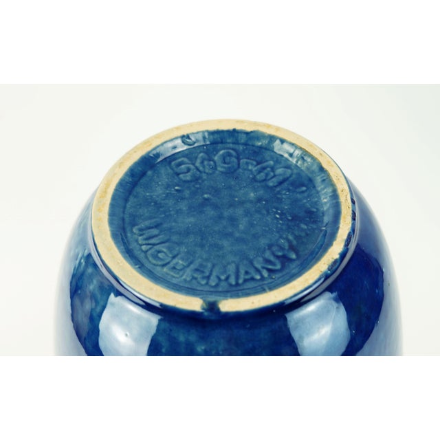 Black Mid-Century Fat Lava Ceramic Model No. 546-41 Vase with Blue White Swirl Pattern from Scheurich Keramik, 1960s For Sale - Image 8 of 10