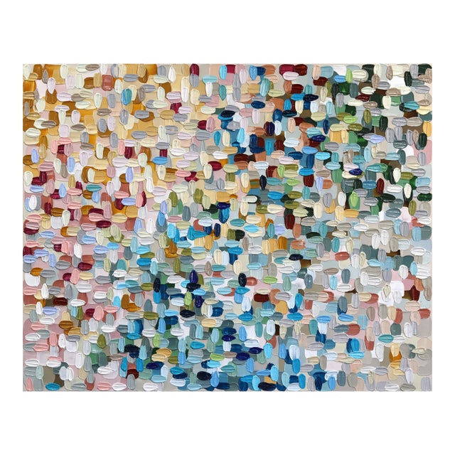 Floating - Original Textural Abstract Acrylic Painting on Canvas by Shiri Phillips For Sale