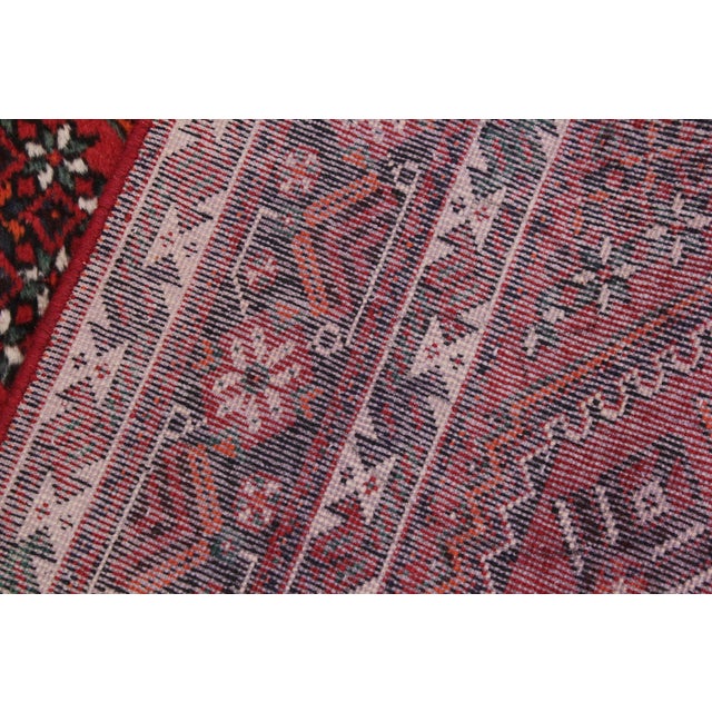 Anitque Red Handknotted Wool Rug 6.5x9.7 For Sale In New York - Image 6 of 9