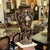 Make a dramatic statement with this striking French-style decorative vase, featuring a deep black porcelain body richly...