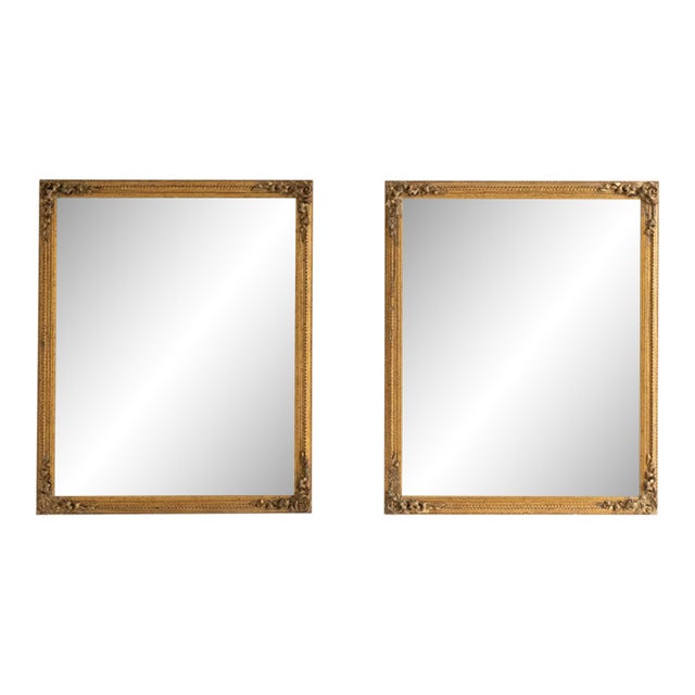 Early 20th Century France Gold Wood Mirror For Sale