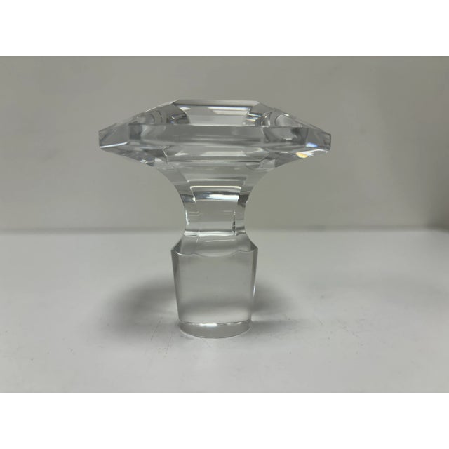Glass 1980s Baccarat Crystal 'Perfection' Square Whiskey Decanter With Stopper For Sale - Image 7 of 10