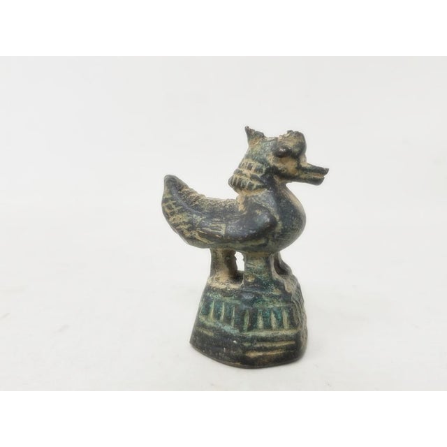 Metal Vintage Six Graduated Opium Weights - Antique Asian - Burma - Bronze - Hintha Bird Duck For Sale - Image 7 of 18