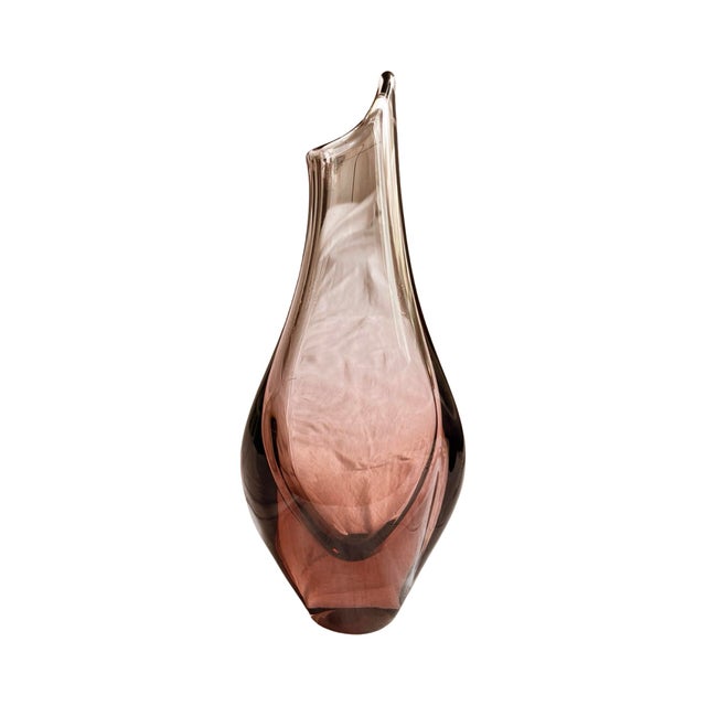 Glass Vase, Designed by M. Klinger, Železny Brod Sklo, Czechoslovakia, 1960s. For Sale - Image 6 of 12