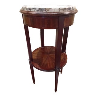 Coffee Table with White Marble Top For Sale