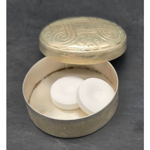 Emilia Castillo 1980s Mexican Silver Pill Box For Sale - Image 4 of 8
