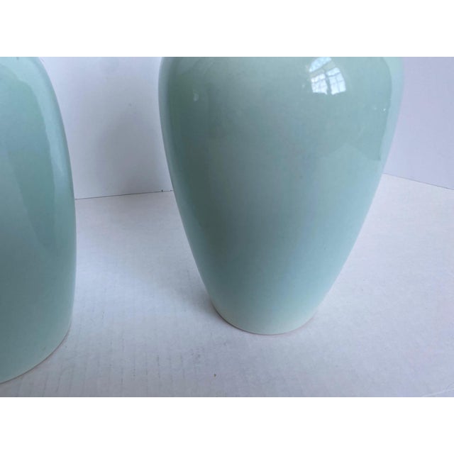 Celadon Vintage Celadon Chinese Longquan Vase - a Pair For Sale - Image 8 of 12