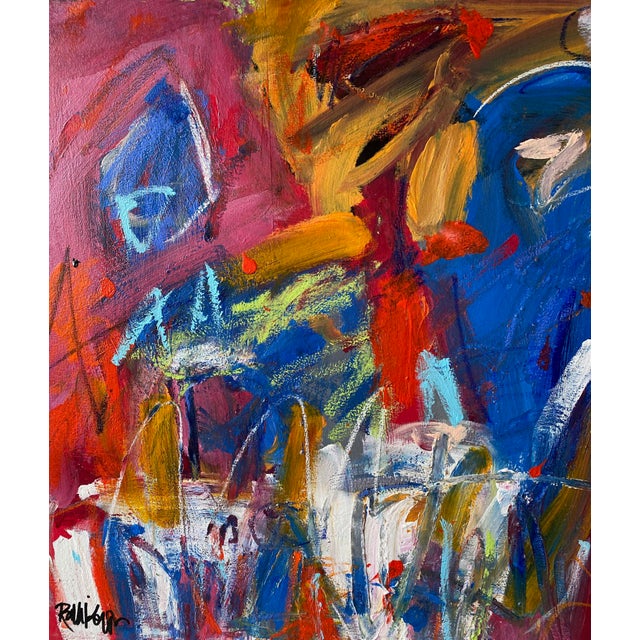 An original abstract acrylic on canvas painting by contemporary Abstract Expressionist artist Robbie Kemper (Cincinnati;...