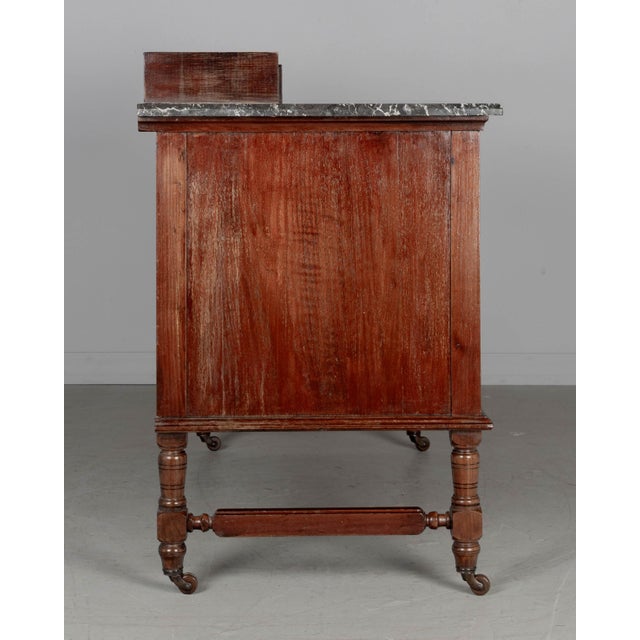 Brown 19th Century English Marble Top Walnut Sideboard by P. E. Gane For Sale - Image 8 of 10