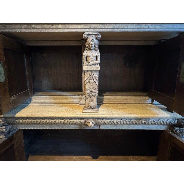 Antique Flemish Oak Cabinet, 1780 For Sale - Image 9 of 18