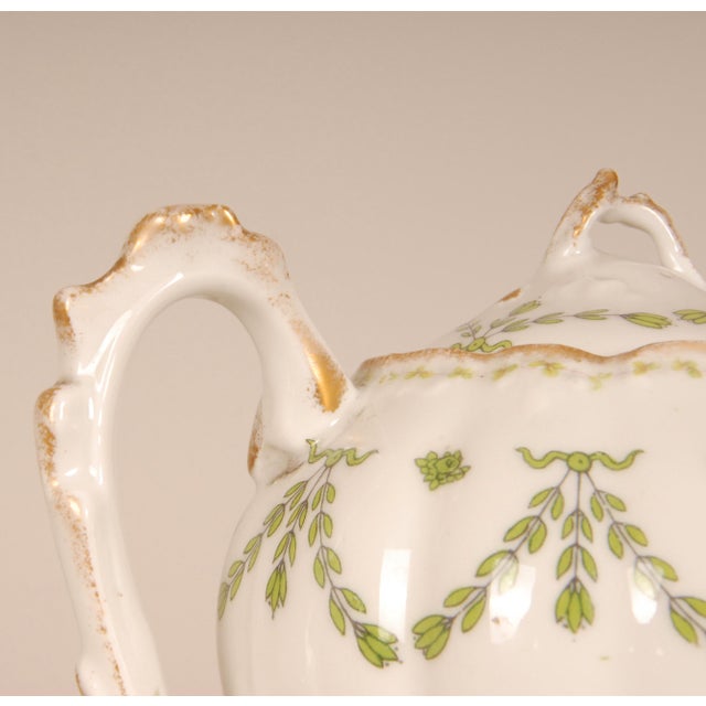 Ceramic Art Nouveau French Limoges Porcelain Tea Set from A. Lanternier, 1890s, Set of 15 For Sale - Image 7 of 12