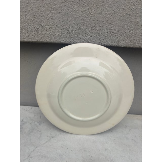 Longchamp Rare 19th Century French Majolica Leaf Plate Longchamp For Sale - Image 4 of 4