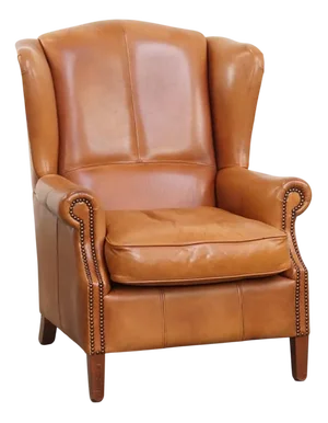 Wing Chair in Cowhide Leather
