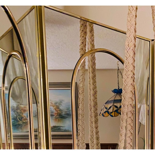 Mid-Century Modern Mid-Century Modern Tri-Panel Dual-Sided Full Length Mirror For Sale - Image 3 of 11