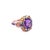 Early 21st Century 6.17 Ct Amethyst, Peridot, Sapphire, Diamond Rose Gold Ring For Sale - Image 5 of 6