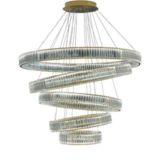 Collection Orione 2.0 Chandelier in Metal and Crystal by Jago For Sale