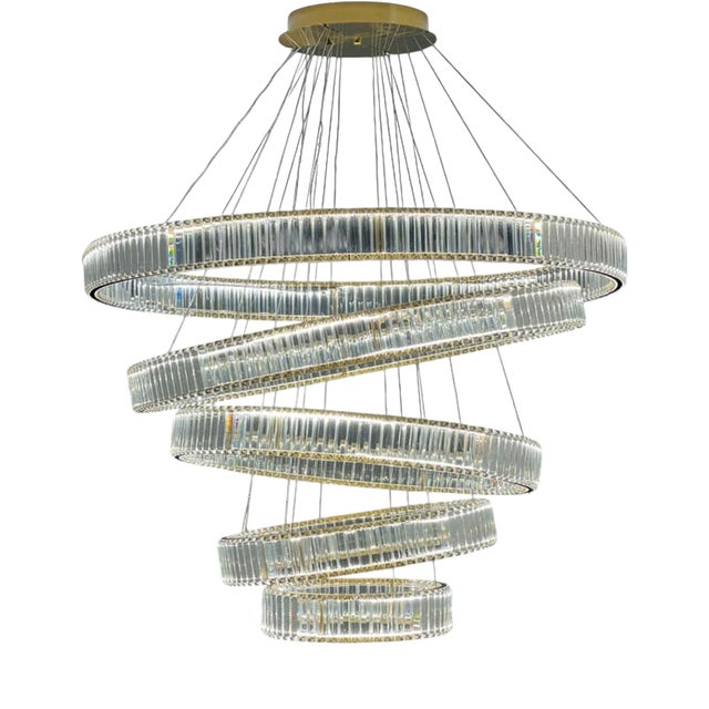 Collection Orione 2.0 Chandelier in Metal and Crystal by Jago For Sale