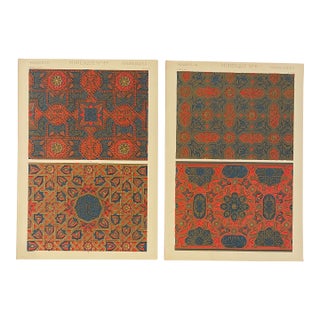 Pair of Moresque Chromolithographs From Grammar of Ornament by Owen Jones For Sale