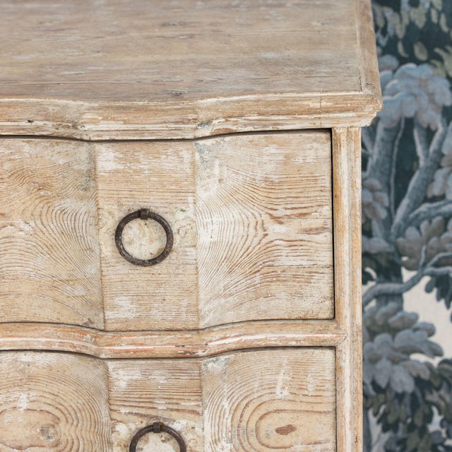 Early 19th C. Danish Baroque Arbalète Shaped Commode in Original Patina For Sale - Image 13 of 18