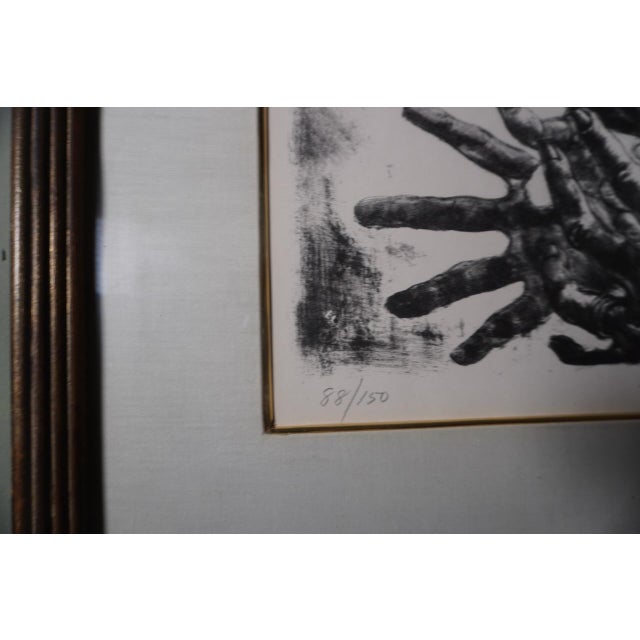 Illustration Mid 20th Century Edy Legrand, Lithograph, Hands, Signed and Numbered, Framed For Sale - Image 3 of 5