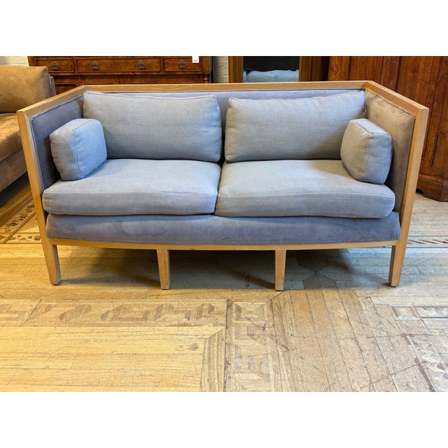 Design Plus Gallery presents a Danish-Style Apartment Sofa. This inviting piece features two seat cushions, two back...