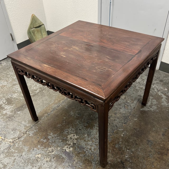 Brown Antique Chinese Blackwood Mahjong Table, Circa 1820 For Sale - Image 8 of 12