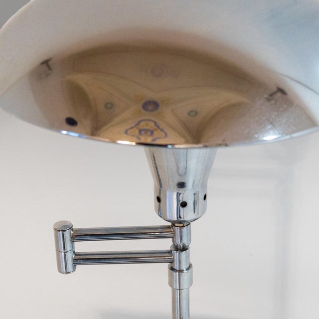 Bauhaus Chromed Desk Lamp with Adjustable Lampshade, Italy, 1950s For Sale - Image 16 of 17