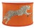 The House of Scalamandré Leaping Cheetah Drum Shade, Orange For Sale
