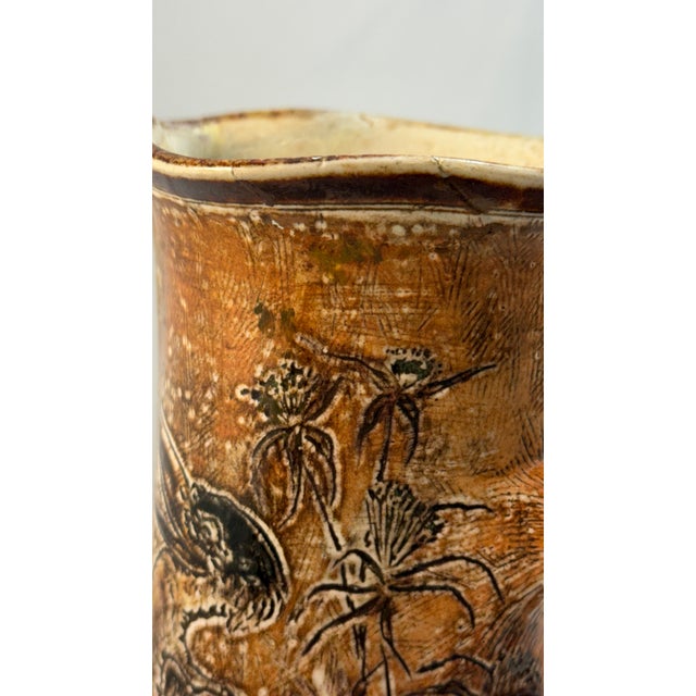Rare 1893 Martin Brothers London & Southall Pottery Pitcher Wally Birds For Sale - Image 16 of 17