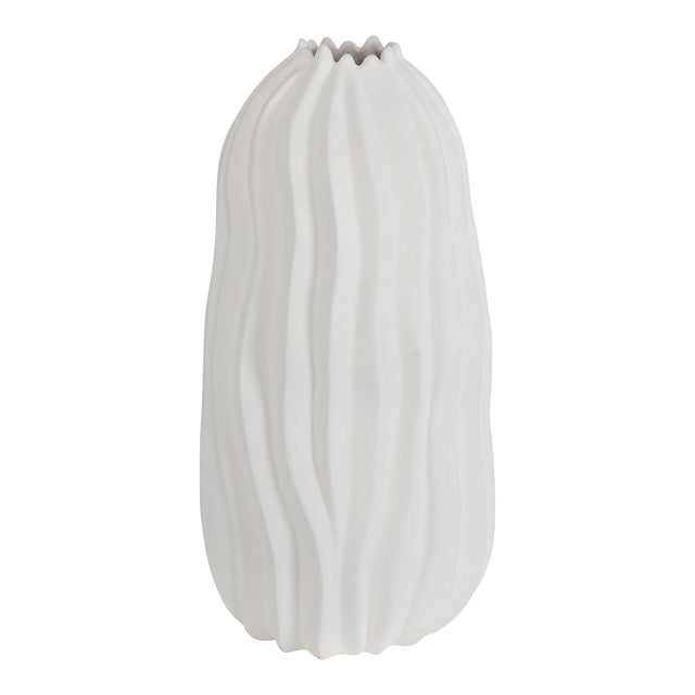 Merritt White Floor Vase For Sale