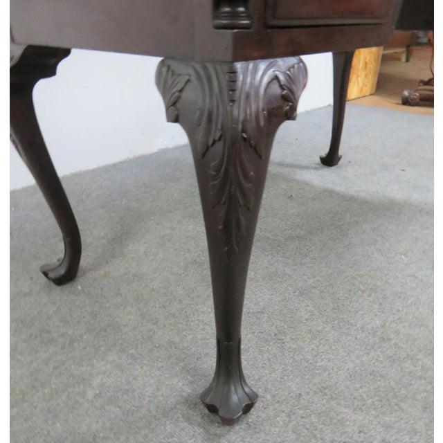 Custom Chippendale Mahogany Lowboy /Vanity For Sale - Image 4 of 6