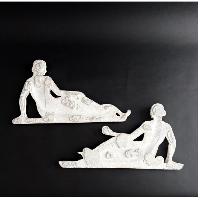 Early 20th Century Stucco Sculptures Depicting Nude Female Figures, Italy, 1920s, Set of 2 For Sale - Image 11 of 13