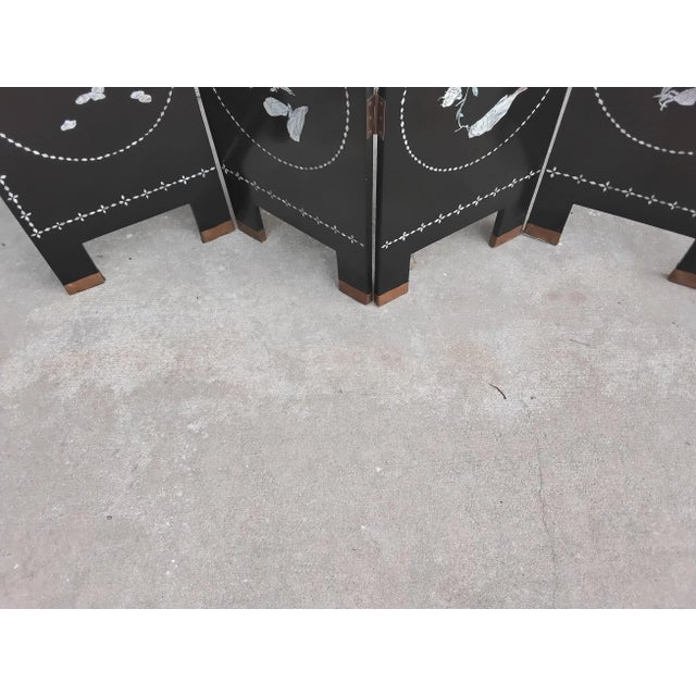 Wood 1970s Asian Screen Room Divider For Sale - Image 7 of 13