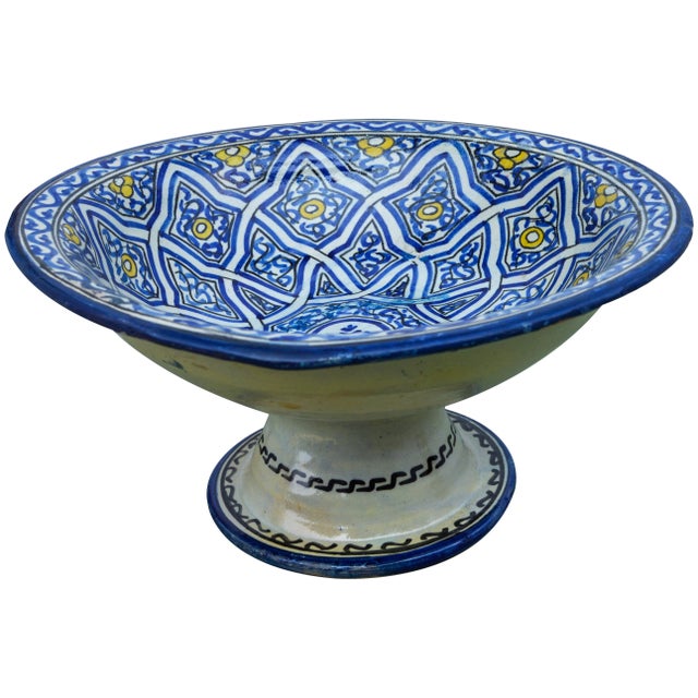 Early 20th Century Moorish-Patterned Pedestal Bowl For Sale - Image 10 of 10