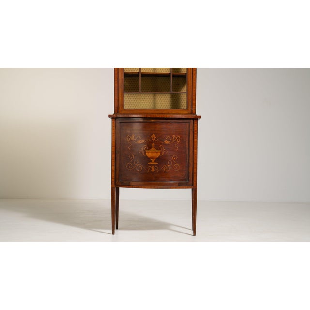 19th Century France Edwardian Brown Wood Display Cabinet For Sale - Image 10 of 11