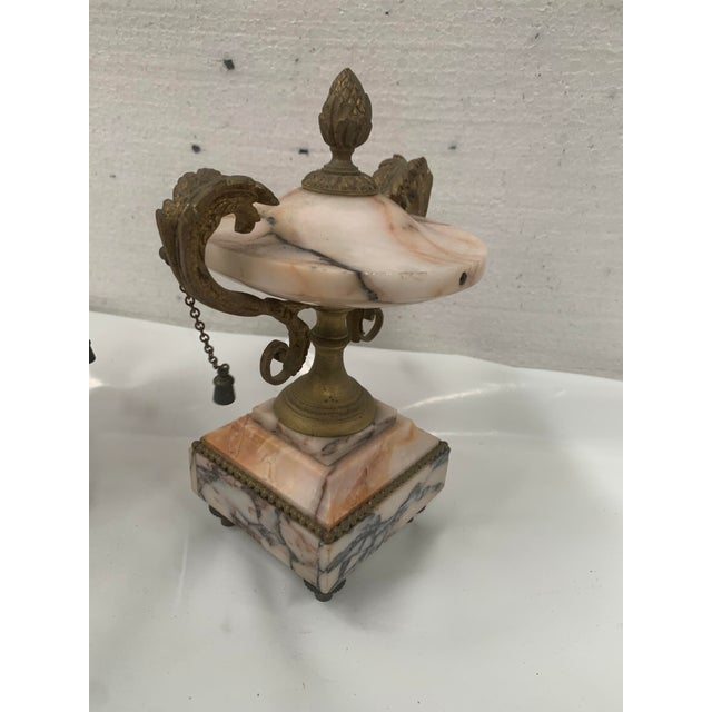 Louis XVI Fireplace Set in Marble and Chased Bronze, Set of 3 For Sale - Image 16 of 18