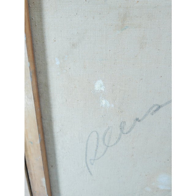 Mid-Century Modern Abstract Impressionist Portrait Painting by Paul Lishinsky For Sale - Image 10 of 11