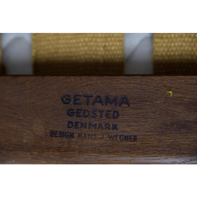 Vintage Mid-Century Scandinavian Modern 3-Seat Sofa & Armchair by Hans J. Wegner for Getama, 1960s, Set of 2 For Sale - Image 14 of 18