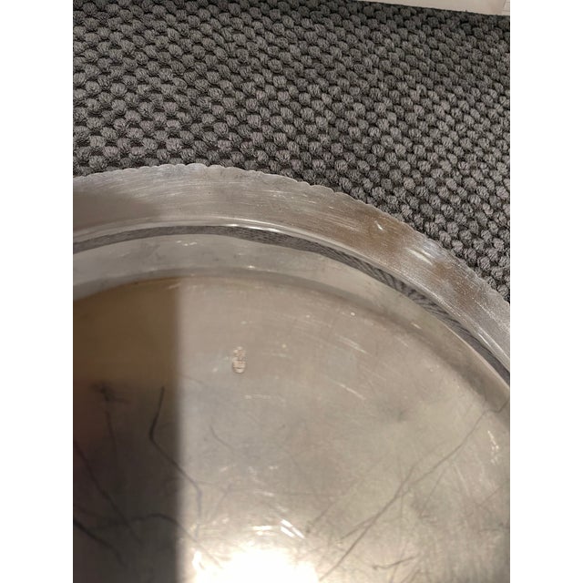 Vintage Silverplate English Embossed Serving Bowl For Sale In Philadelphia - Image 6 of 7