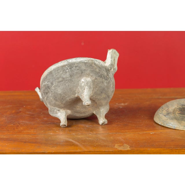 Chinese Chinese Han Dynasty Tripod Incense Burner with Removable Lidded Top For Sale - Image 3 of 12